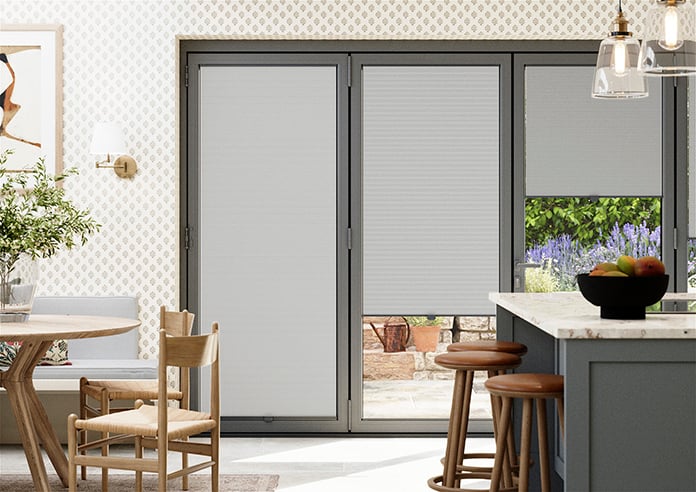 Nocturne (Blackout), Feather Grey - Stick Fit Slim Honeycomb Blind - Image 3